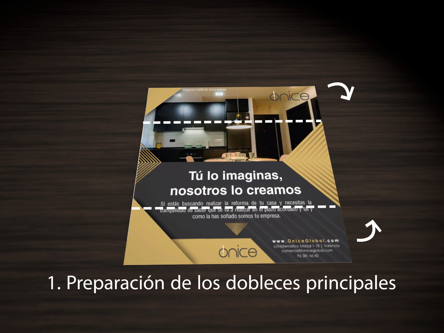 1. Realizando los dobleces principales.